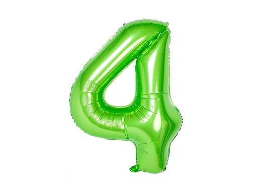 Picture of FOIL BALLOON NUMBER 4 GREEN 40 INCH